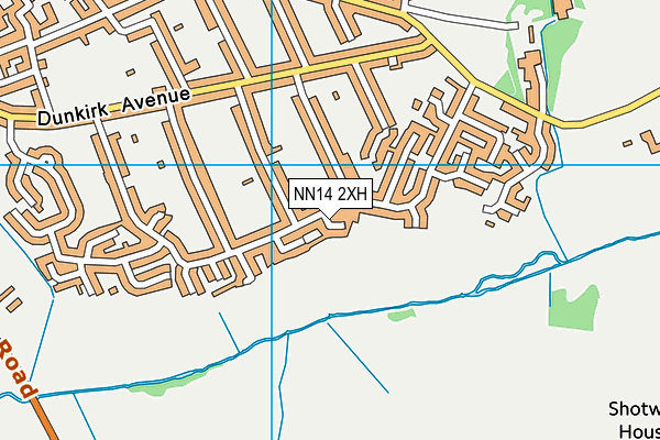 NN14 2XH map - OS VectorMap District (Ordnance Survey)