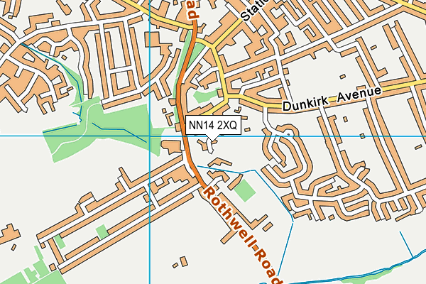 NN14 2XQ map - OS VectorMap District (Ordnance Survey)