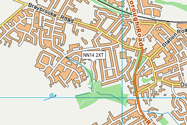 NN14 2XT map - OS VectorMap District (Ordnance Survey)