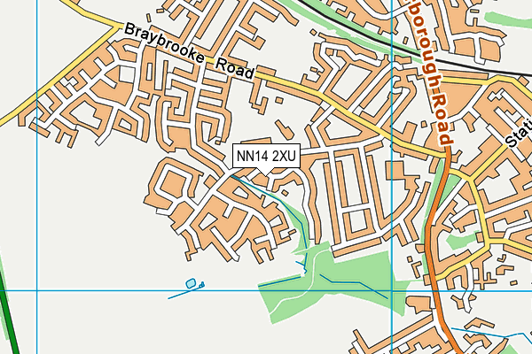 NN14 2XU map - OS VectorMap District (Ordnance Survey)