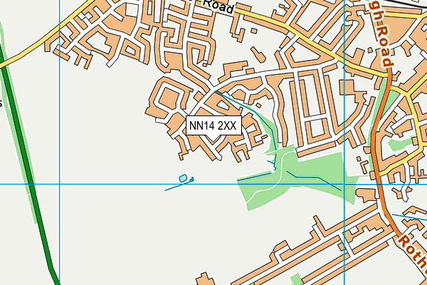 NN14 2XX map - OS VectorMap District (Ordnance Survey)