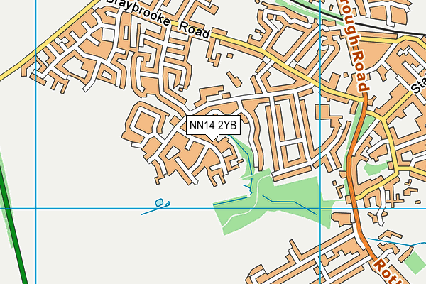 NN14 2YB map - OS VectorMap District (Ordnance Survey)