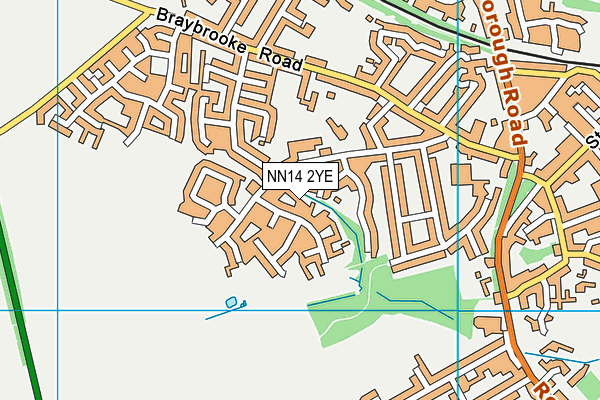 NN14 2YE map - OS VectorMap District (Ordnance Survey)