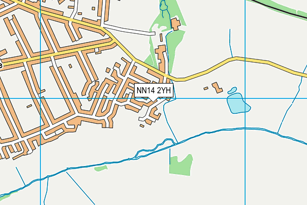 NN14 2YH map - OS VectorMap District (Ordnance Survey)