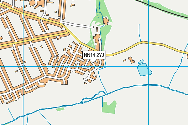 NN14 2YJ map - OS VectorMap District (Ordnance Survey)