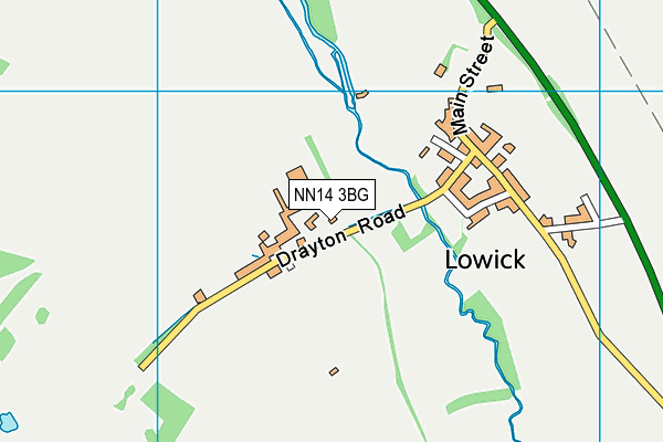 NN14 3BG map - OS VectorMap District (Ordnance Survey)