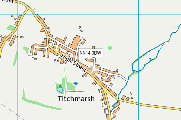 NN14 3DW map - OS VectorMap District (Ordnance Survey)