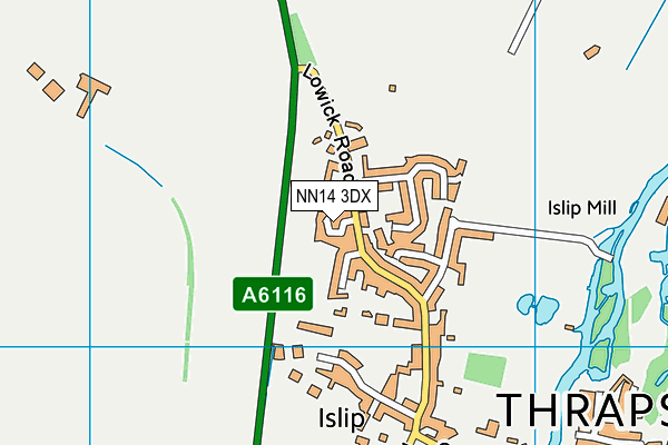 NN14 3DX map - OS VectorMap District (Ordnance Survey)