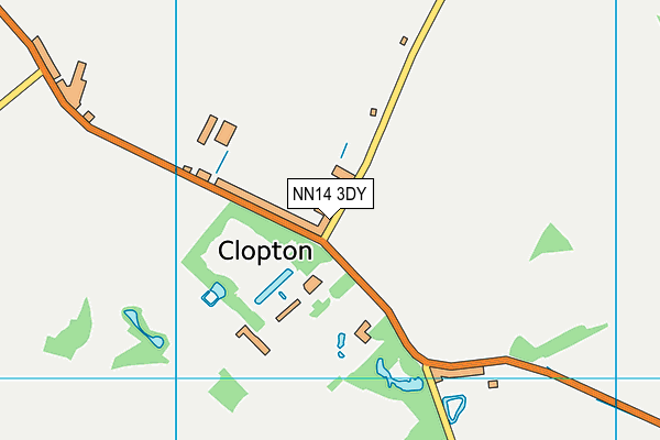 NN14 3DY map - OS VectorMap District (Ordnance Survey)
