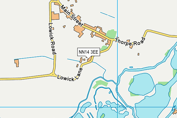 NN14 3EE map - OS VectorMap District (Ordnance Survey)