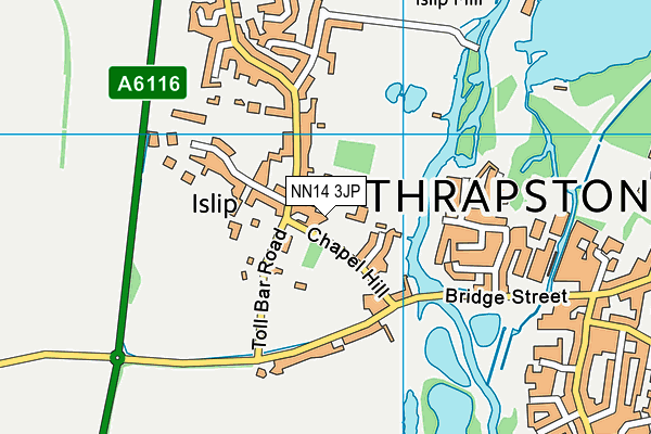 NN14 3JP map - OS VectorMap District (Ordnance Survey)