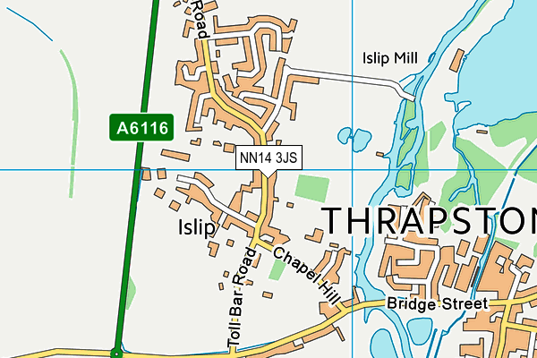 NN14 3JS map - OS VectorMap District (Ordnance Survey)