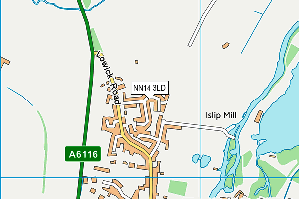 NN14 3LD map - OS VectorMap District (Ordnance Survey)