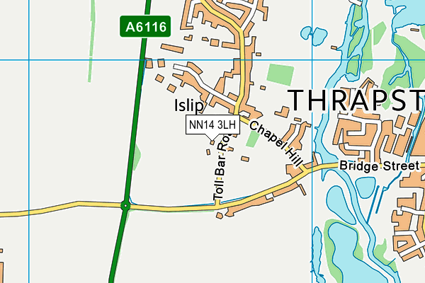 NN14 3LH map - OS VectorMap District (Ordnance Survey)