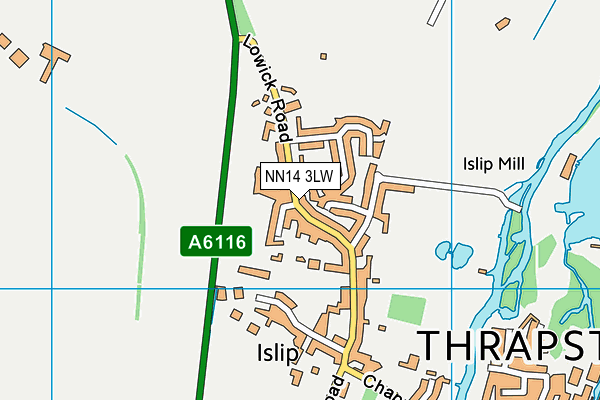 NN14 3LW map - OS VectorMap District (Ordnance Survey)