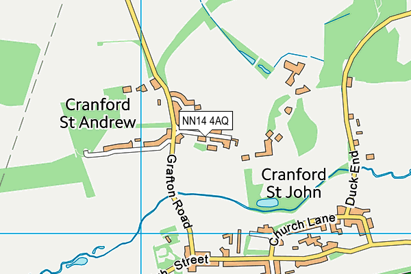 NN14 4AQ map - OS VectorMap District (Ordnance Survey)