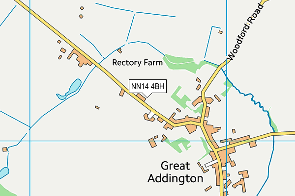 NN14 4BH map - OS VectorMap District (Ordnance Survey)