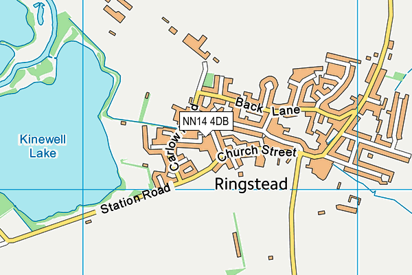 NN14 4DB map - OS VectorMap District (Ordnance Survey)