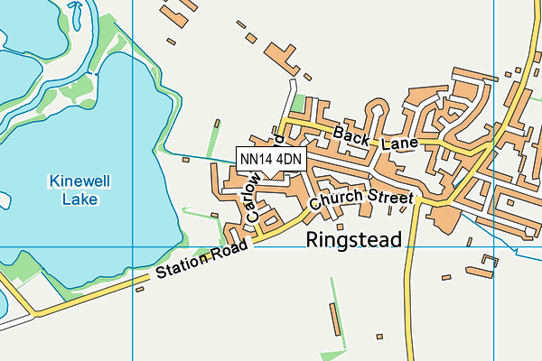 NN14 4DN map - OS VectorMap District (Ordnance Survey)
