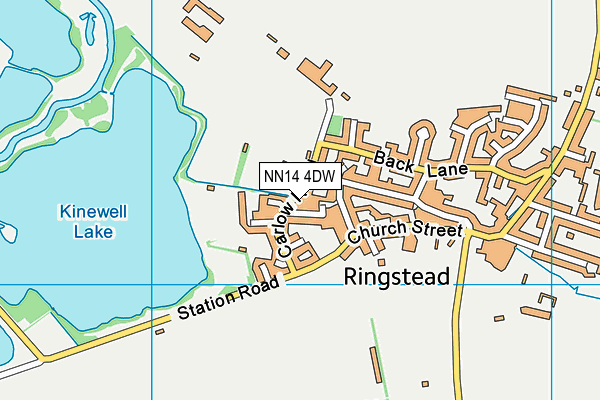 NN14 4DW map - OS VectorMap District (Ordnance Survey)