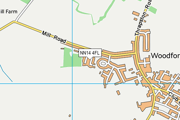 NN14 4FL map - OS VectorMap District (Ordnance Survey)