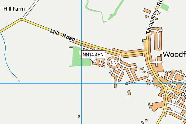 NN14 4FN map - OS VectorMap District (Ordnance Survey)