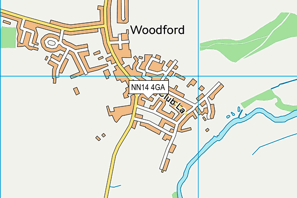 NN14 4GA map - OS VectorMap District (Ordnance Survey)
