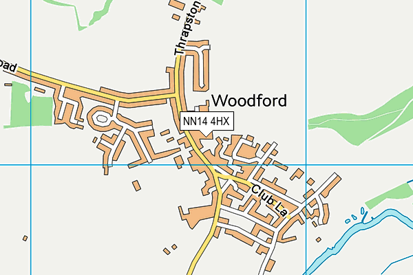 NN14 4HX map - OS VectorMap District (Ordnance Survey)