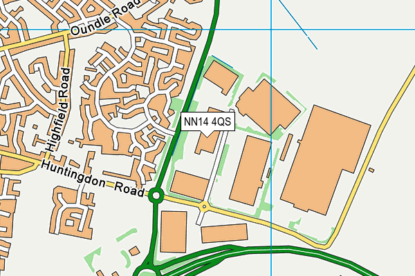 NN14 4QS map - OS VectorMap District (Ordnance Survey)
