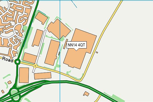 NN14 4QT map - OS VectorMap District (Ordnance Survey)