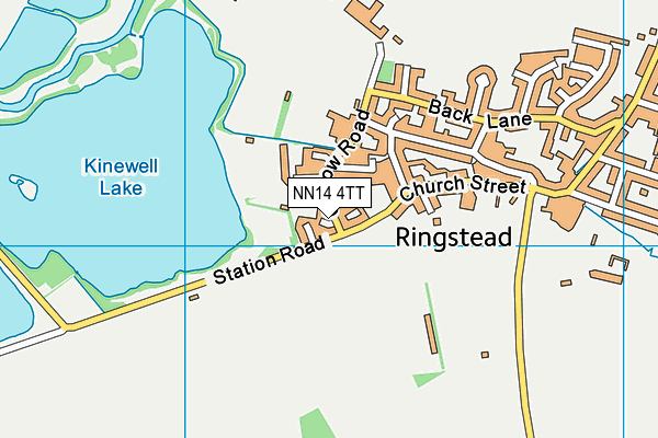 NN14 4TT map - OS VectorMap District (Ordnance Survey)