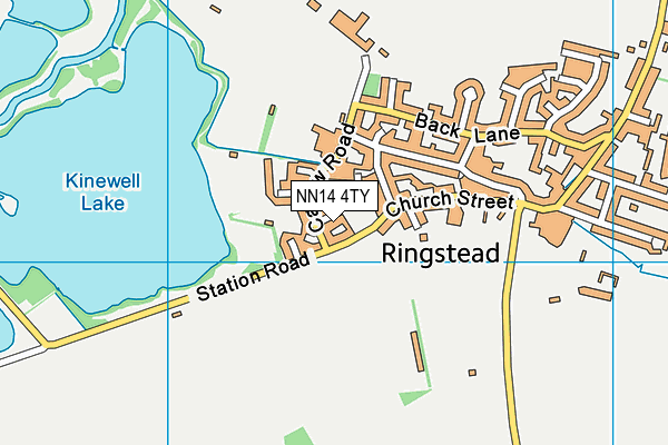 NN14 4TY map - OS VectorMap District (Ordnance Survey)
