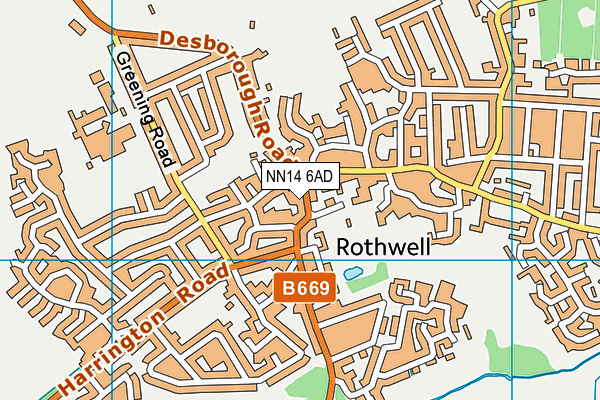 Map of ROTHWELL TOWN FRIAR LIMITED at district scale