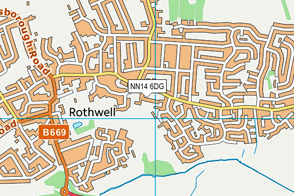 NN14 6DG map - OS VectorMap District (Ordnance Survey)