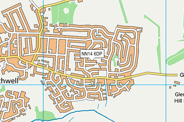 NN14 6DP map - OS VectorMap District (Ordnance Survey)