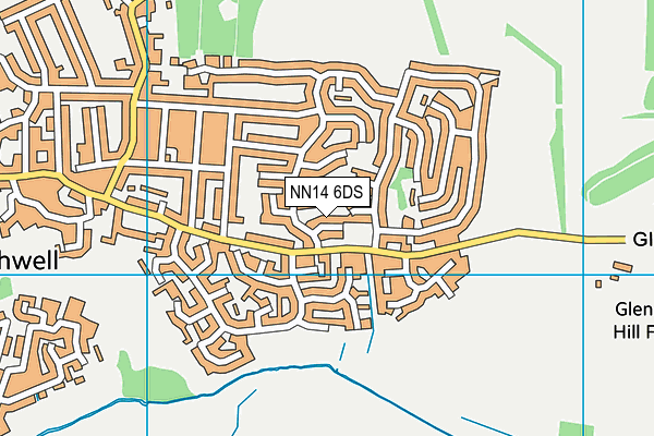 NN14 6DS map - OS VectorMap District (Ordnance Survey)