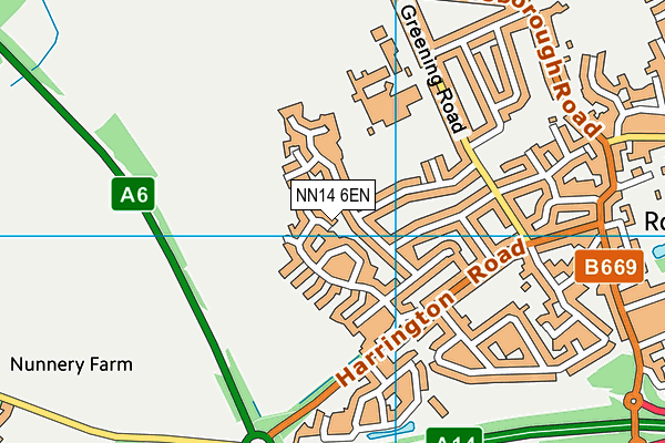 NN14 6EN map - OS VectorMap District (Ordnance Survey)