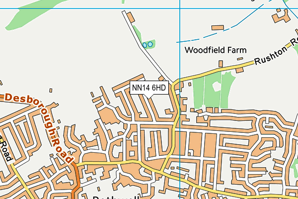 NN14 6HD map - OS VectorMap District (Ordnance Survey)