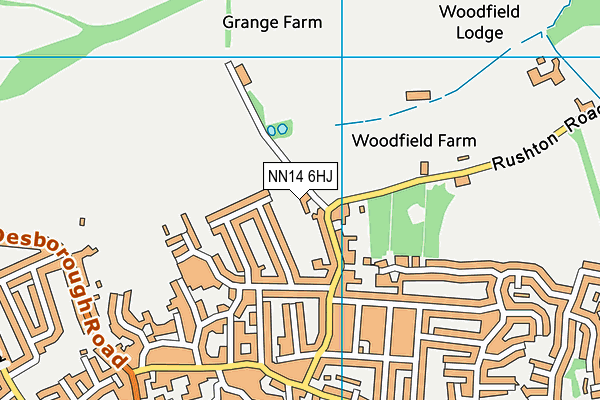 NN14 6HJ map - OS VectorMap District (Ordnance Survey)