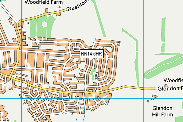 NN14 6HR map - OS VectorMap District (Ordnance Survey)