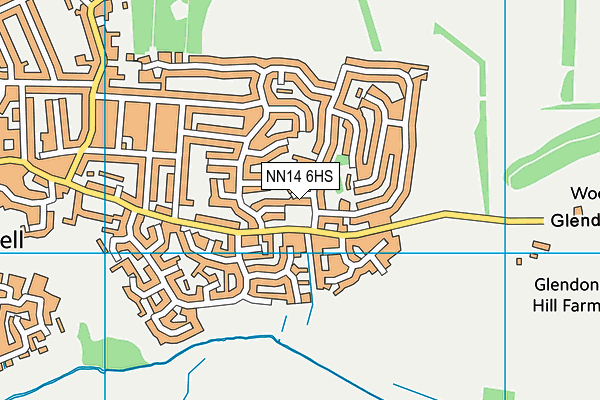 NN14 6HS map - OS VectorMap District (Ordnance Survey)