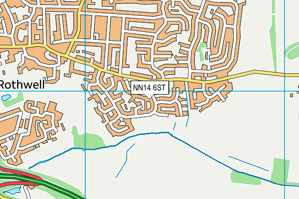 NN14 6ST map - OS VectorMap District (Ordnance Survey)