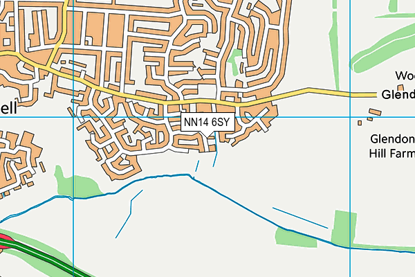NN14 6SY map - OS VectorMap District (Ordnance Survey)