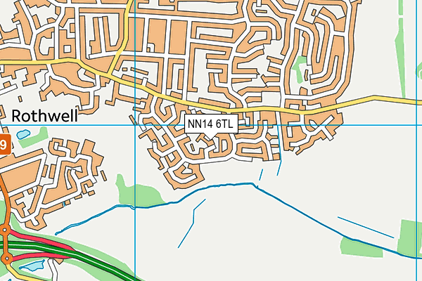 NN14 6TL map - OS VectorMap District (Ordnance Survey)