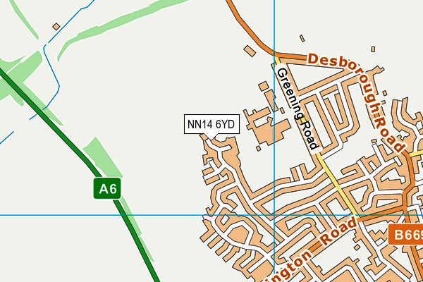 NN14 6YD map - OS VectorMap District (Ordnance Survey)