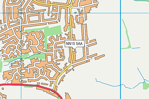 NN15 5AA map - OS VectorMap District (Ordnance Survey)