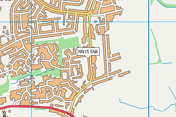 NN15 5AB map - OS VectorMap District (Ordnance Survey)