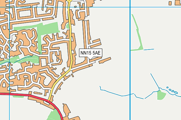 NN15 5AE map - OS VectorMap District (Ordnance Survey)