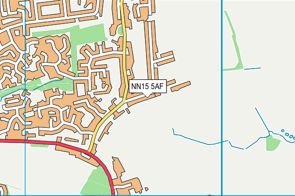 NN15 5AF map - OS VectorMap District (Ordnance Survey)
