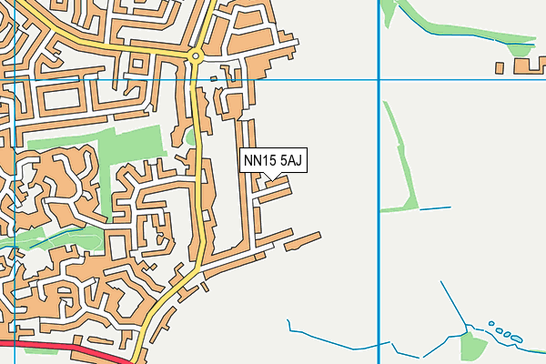 NN15 5AJ map - OS VectorMap District (Ordnance Survey)